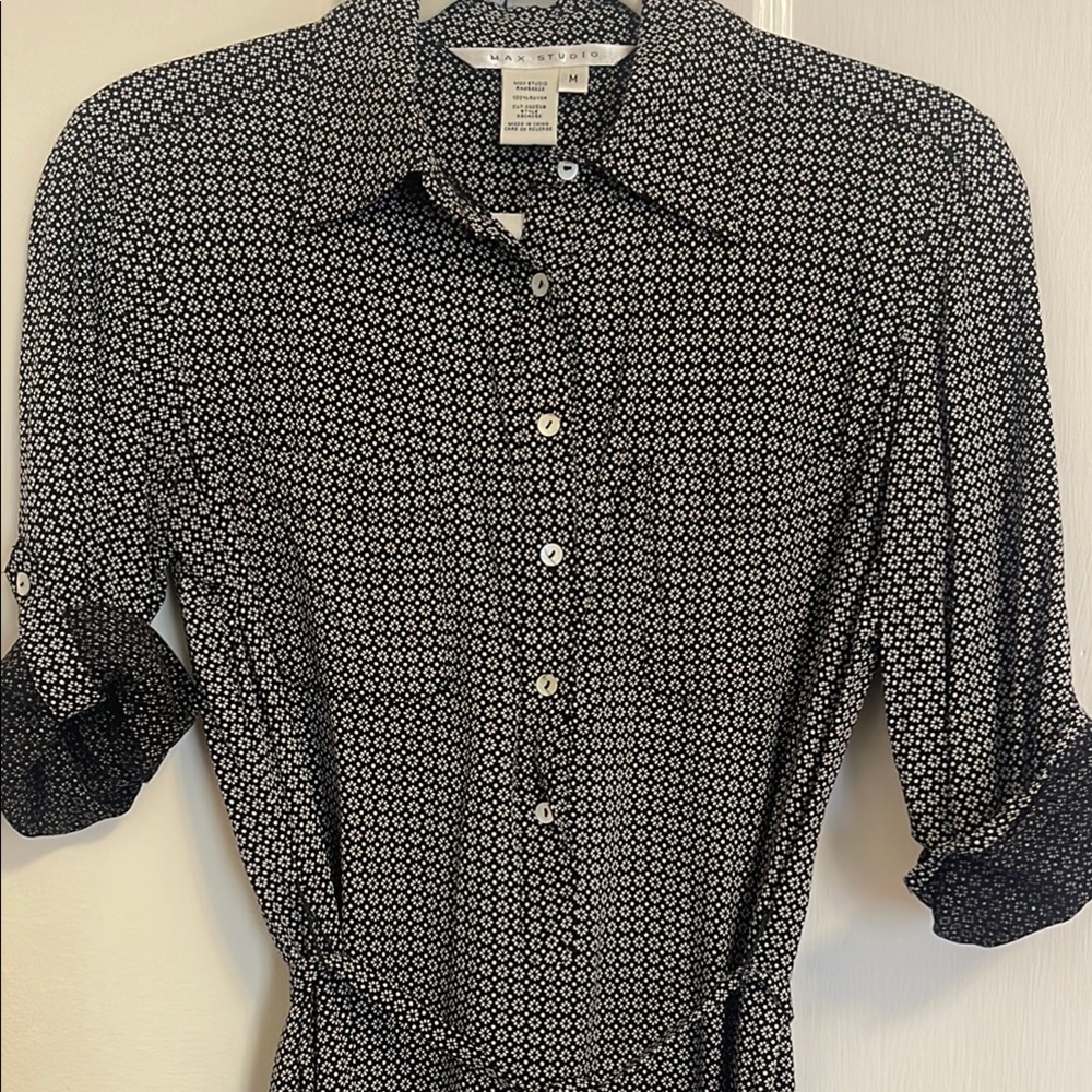 Max Studio Black and White Casual Dress